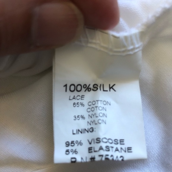 Bellambra Made Italy 100% Silk Eyelet Blouse Small - Picture 3 of 11